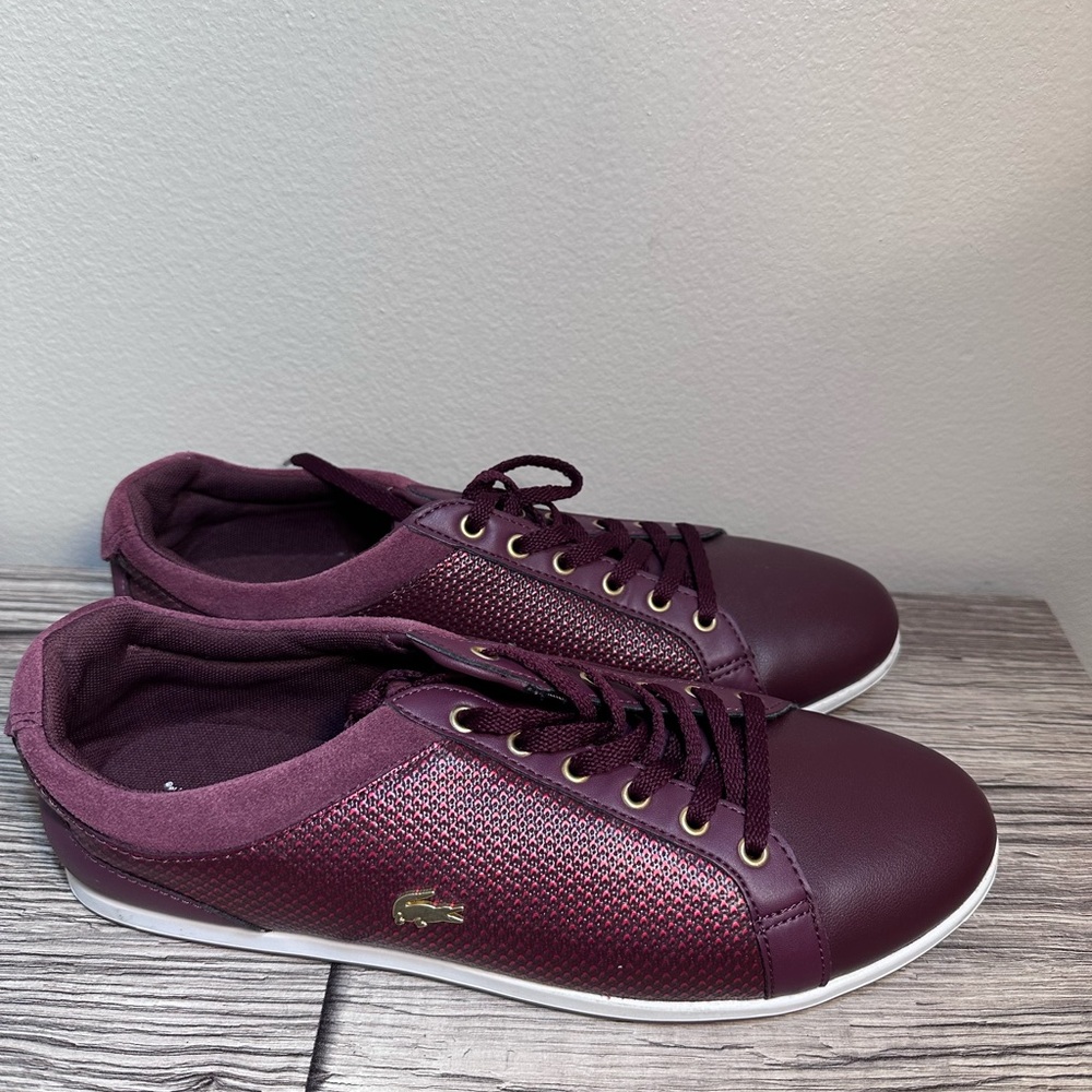 Lacoste Choclo Urban Tennis Sneakers Women's Wine/Burgundy Size 8